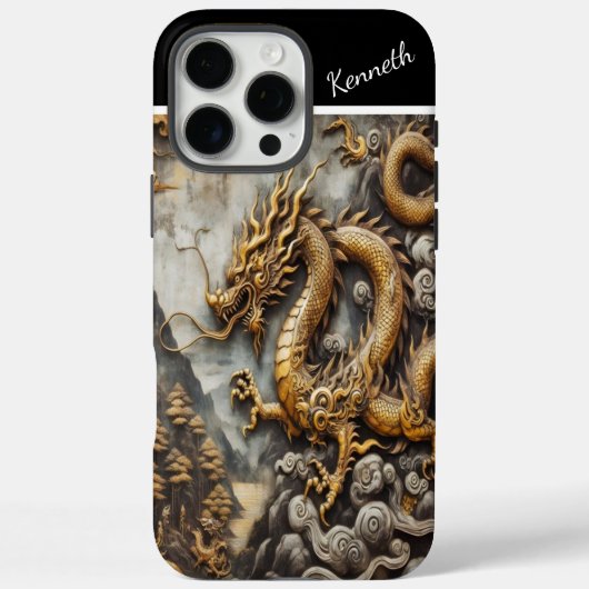 Golden Dragon Oplopend Case-Mate iPhone Case (Achterkant)