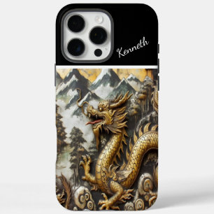 Golden Dragon Oplopend iPhone 16 Pro Max Hoesje