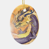 Golden Dragon~ornament Keramisch Ornament (Achterkant)