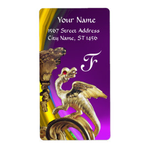 GOLDEN DRAGON PAARS AMETHYST Monogram Etiket