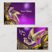 GOLDEN DRAGON PAARSE VIOLET AMETHYST Monogram Visitekaartje (Voorkant / Achterkant)