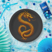 Golden Dragon Papieren Bordje (Feest)