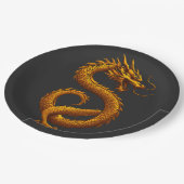 Golden Dragon Papieren Bordje (Gekanteld)