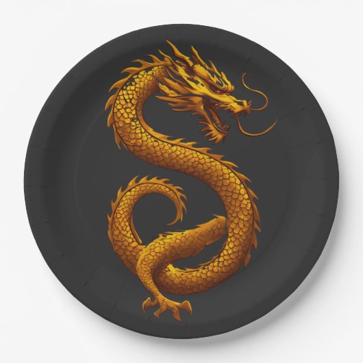 Golden Dragon Papieren Bordje (Voorkant)