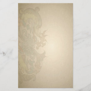 Golden Dragon Parchment Stationery Briefpapier