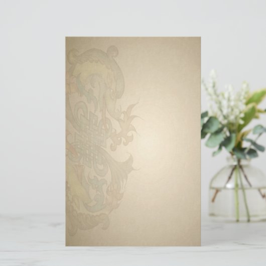 Golden Dragon Parchment Stationery Briefpapier (Staand voorkant)