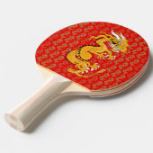 Golden Dragon Ping Pong Paddle Tafeltennisbatje (Voorkant Gekanteld)