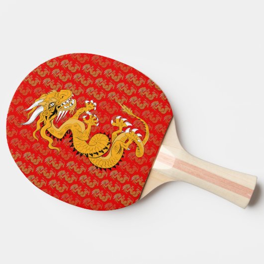 Golden Dragon Ping Pong Paddle Tafeltennisbatje (Achterkant)