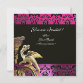 GOLDEN DRAGON PINK FUCHSIA AMETHYST Monogram Gold Kaart (Achterkant)