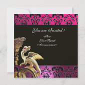 GOLDEN DRAGON PINK FUCHSIA AMETHYST Monogram Kaart (Achterkant)