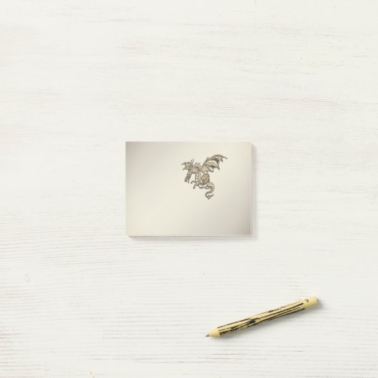 Golden Dragon Post-it® Notes (Op bureau)