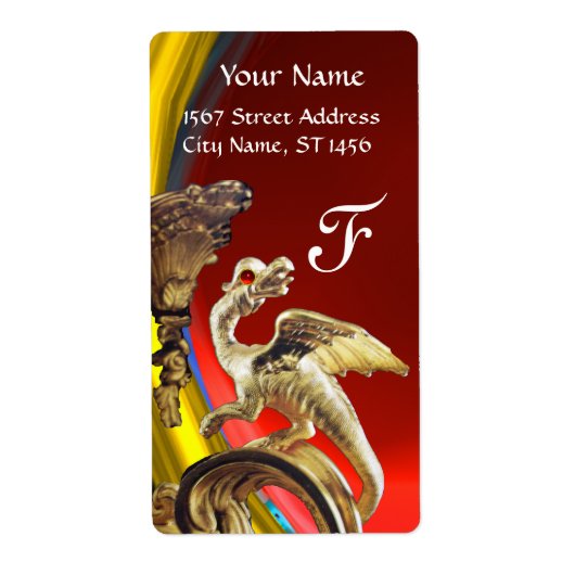 GOLDEN DRAGON RED RUBY Monogram Etiket (Voorkant)