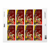 GOLDEN DRAGON RED RUBY Monogram Etiket (Full Sheet)