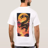 Golden Dragon Rising: A Fusion of Tradition en het T-shirt (Achterkant)