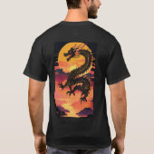 Golden Dragon Rising: A Fusion of Tradition en het T-shirt (Achterkant)