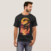 Golden Dragon Rising: A Fusion of Tradition en het T-shirt (Voorkant volledig)