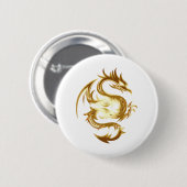 Golden Dragon Ronde Button 5,7 Cm (Voorkant /achterkant)