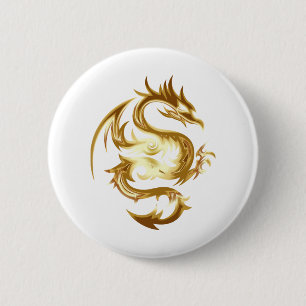 Golden Dragon Ronde Button 5,7 Cm