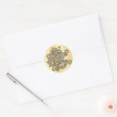 Golden  Dragon Ronde Sticker (Envelop)