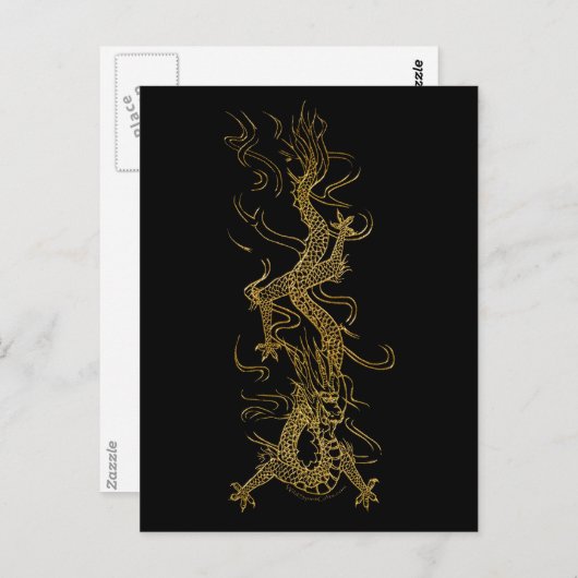 GOLDEN DRAGON Series Briefkaart (Voorkant / Achterkant)