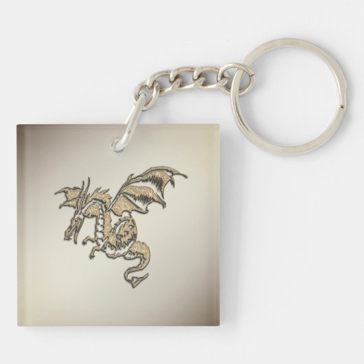 Golden Dragon Sleutelhanger (Achterkant)