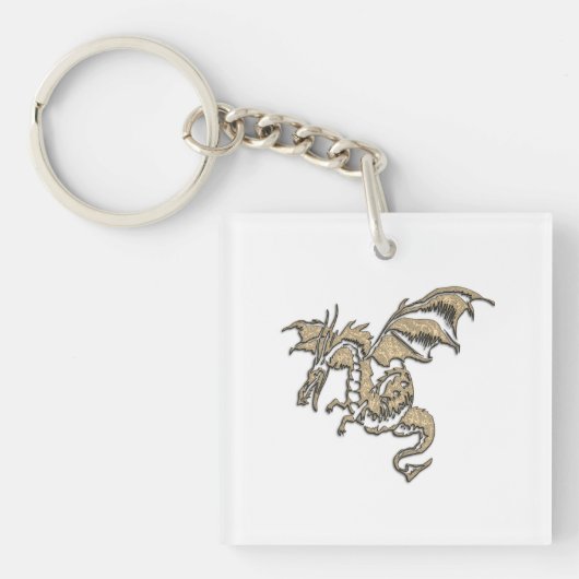Golden Dragon Sleutelhanger (Voorkant)