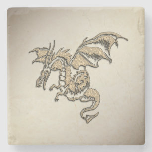 Golden Dragon Stenen Onderzetter