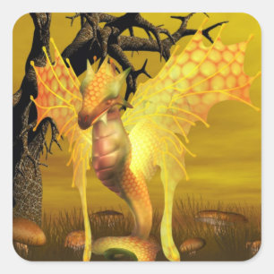 Golden Dragon Stickers