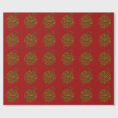 Golden Dragon Sun Cadeaupapier (Vlak)