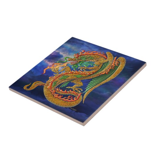 Golden Dragon Tegeltje (Zijkant)