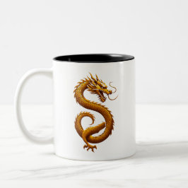 Golden Dragon Tweekleurige Koffiemok