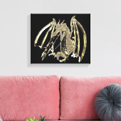 Golden Dragon: vuur ademend Canvas Afdruk (Insitu (Woonkamer))