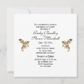 Golden Dragon Wedding Invitation Kaart (Voorkant)