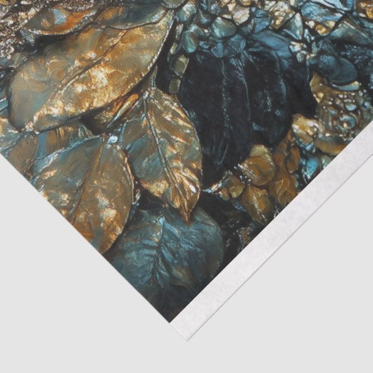 Golden Dragon Woman Fantasy Decoupage Tissuepapier (Detail)