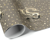 Golden Dragon Wrapping Paper Cadeaupapier (Rol Hoek)