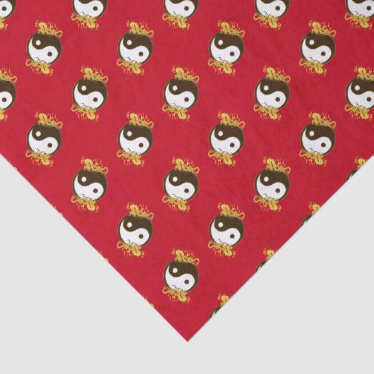 Golden Dragon Yin Yang Tissuepapier (Detail)