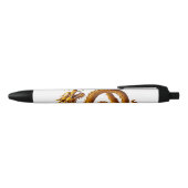 Golden Dragon Zwarte Inkt Pen (Bovenkant)