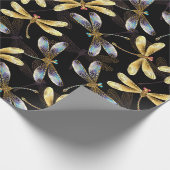 Golden Dragonflies Cadeaupapier (Hoek)