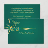 Golden Dragonflies Dank je wel Bedankkaart (Voorkant / Achterkant)