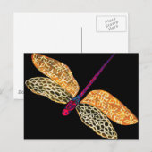 Golden Dragonfly Briefkaart (Voorkant / Achterkant)