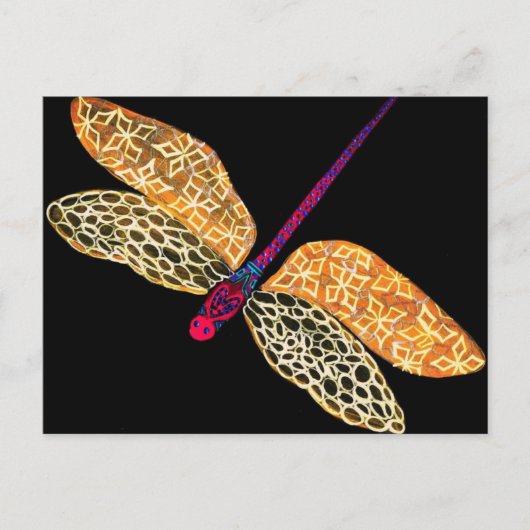 Golden Dragonfly Briefkaart (Voorkant)