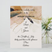 "Golden Dragonfly" bruiloft Kaart (Staand voorkant)