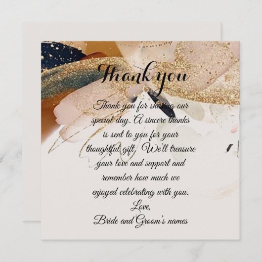 "Golden Dragonfly" Dank u Kaart (Voorkant / Achterkant)