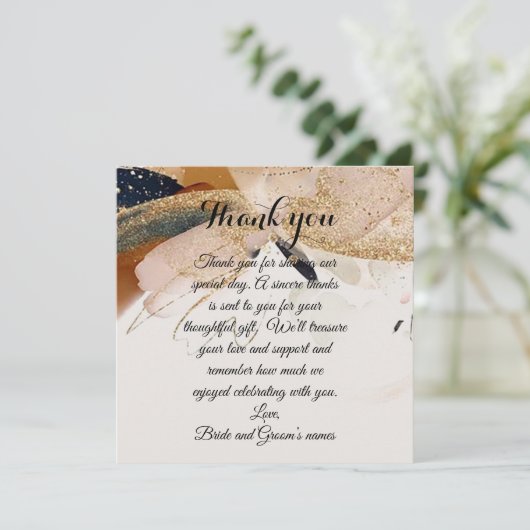 "Golden Dragonfly" Dank u Kaart (Staand voorkant)