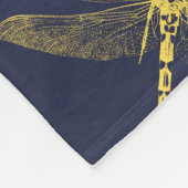  Golden Dragonfly Fleece Blanket Deken (Hoek)