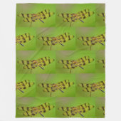 Golden Dragonfly Fleece Deken (Voorkant)