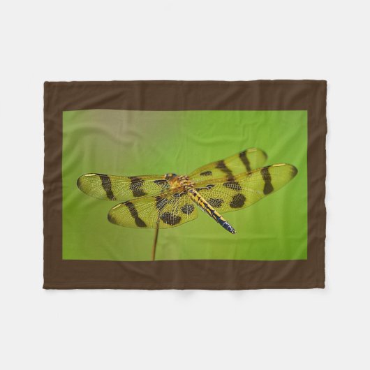 Golden Dragonfly Fleece Deken (Voorkant (Horizontaal))