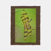 Golden Dragonfly Fleece Deken (Voorkant)