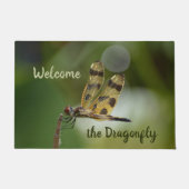 Golden Dragonfly Green Welkom Deurmat (Voorkant)