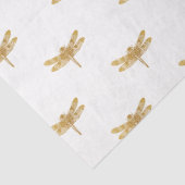 Golden Dragonfly Herhaal gouden metalen olie Tissuepapier (Detail)